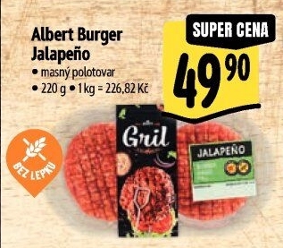 Hovězí burger Jalapeno Albert Gril