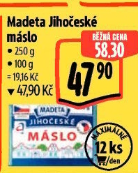 Máslo Jihočeské Madeta