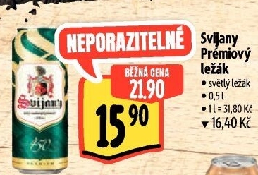 Pivo světlý ležák 12° Premium Svijany