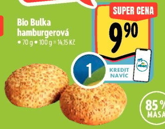 Bulka na hamburger bio