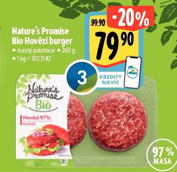 Hovězí burger Bio Nature'