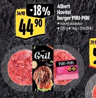 Hovězí burger Piri-Piri Albert Gril