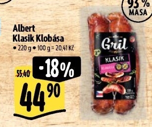 Klobása klasik Albert Gril