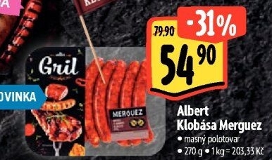 Klobása Merguez Albert Gril