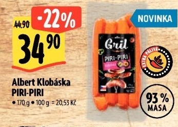 Klobása Piri-Piri Albert Gril