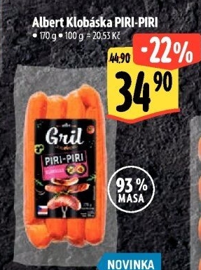Klobása Piri-Piri Albert Gril