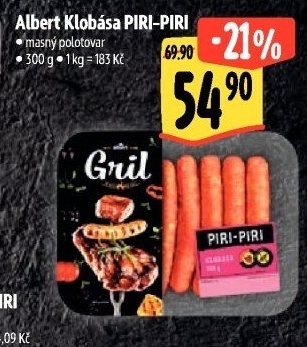 Klobása Piri-Piri Albert Gril