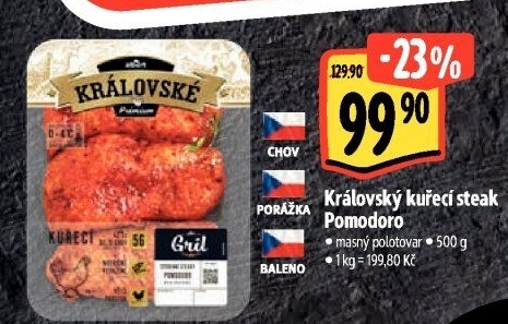Kuřecí steak Pomodoro Královský Albert Gril