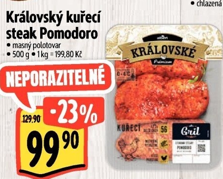 Kuřecí steak Pomodoro Královský Albert Gril
