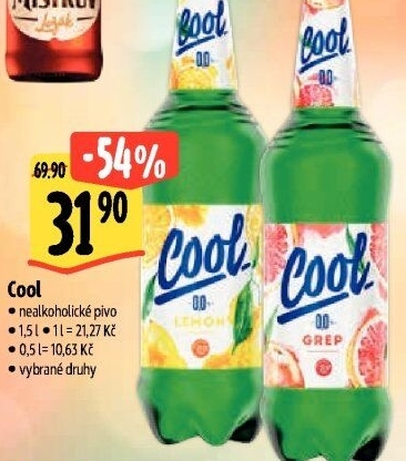 Nealkoholické pivo ochucené Staropramen Cool