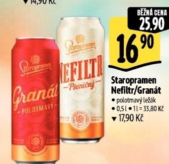 Pivo plné světlé pšeničné nefiltrované 12° Staropramen