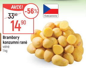 Brambory konzumní rané