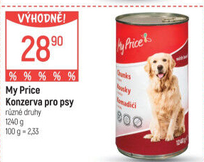Konzerva pro psy My price