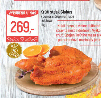Krůtí steak marinovaný Globus