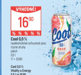 Nealkoholické pivo ochucené Staropramen Cool