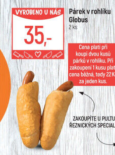 Párek v rohlíku Globus
