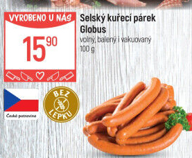 Párky kuřecí Selské Globus