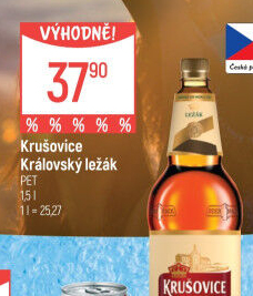 Pivo světlý ležák Královský 12° Krušovice