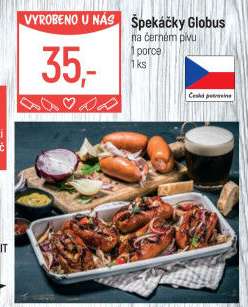 Špekáčky na černém pivu Globus
