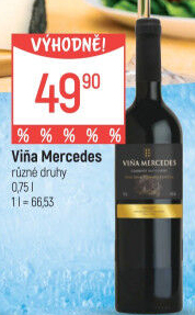 Víno Cabernet Sauvignon Viňa Mercedes