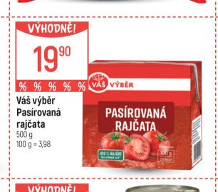 Váš výběr Pasírovaná rajčata