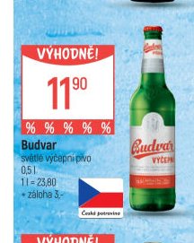 Budvar světlé výčepní pivo