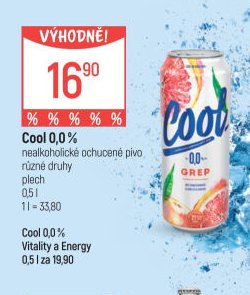 Cool 0,0% nealkoholické ochucené pivo
