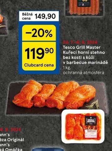 Tesco Grill Master Kuřecí horní stehno v barbecue marinádě