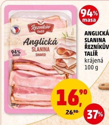Anglická slanina Řezníkův talíř