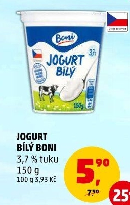 Bílý jogurt Boni