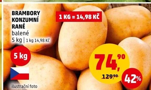 Brambory konzumní rané