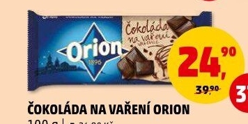 Čokoláda na vaření Orion