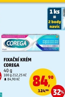 Fixační krém na zubní protézu Corega