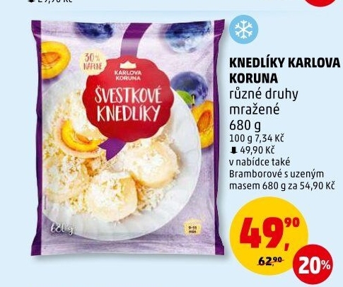Knedlíky mražené Karlova Koruna
