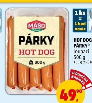 Párky hot dog Maso Příbram