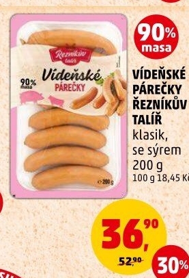 Párky vídeňské Řezníkův talíř