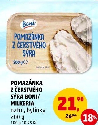 Pomazánka z čerstvého sýra Boni