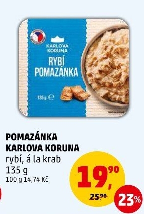 Rybí pomazánka Karlova Koruna