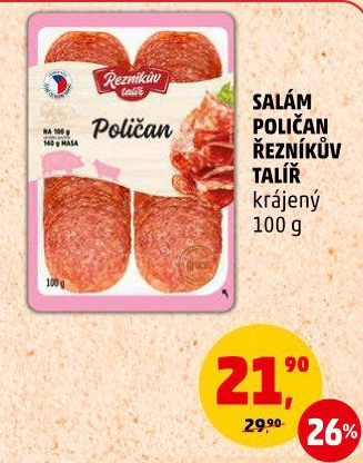 Salám Poličan Řezníkův talíř