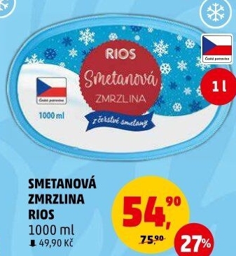 Zmrzlina ve vaničce Rios