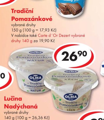 Tradiční Pomazánkové vybrané druhy