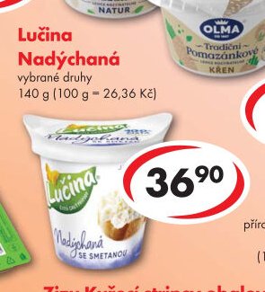 Lučina Nadýchaná vybrané druhy