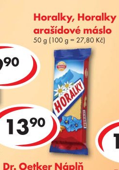 Horalky, Horalky arašídové máslo