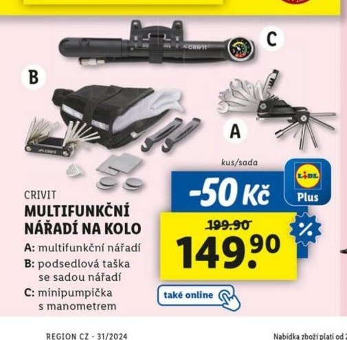 CRIVIT MULTIFUNKČNÍ NÁŘADÍ NA KOLO