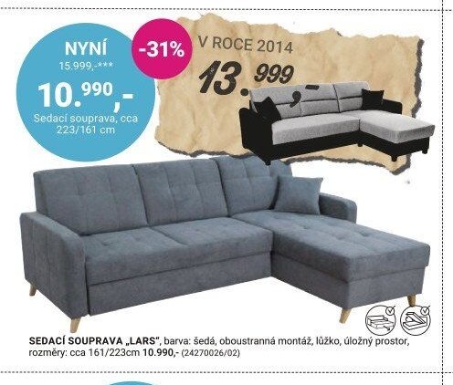 SEDACÍ SOUPRAVA „LARS“ - Möbelix akcniletaky.com