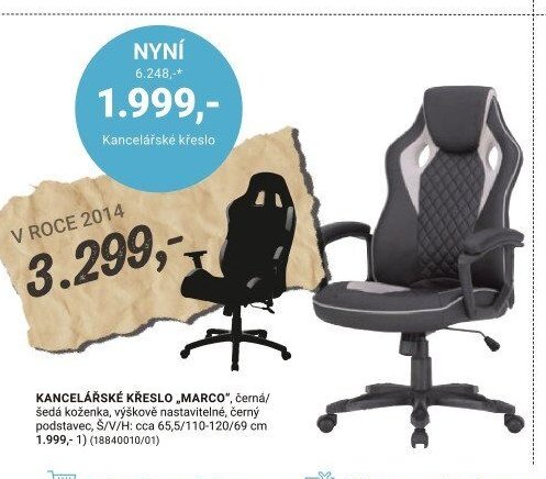 KANCELÁŘSKÉ KŘESLO „MARCO“ - Möbelix akcniletaky.com