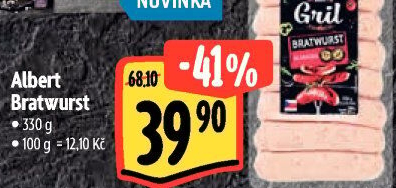 Grilovací klobása bratwurst Albert Gril