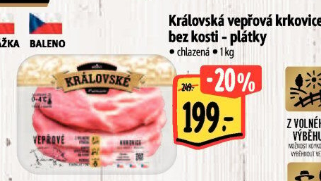 Královská vepřová krkovice bez kosti Premium Albert