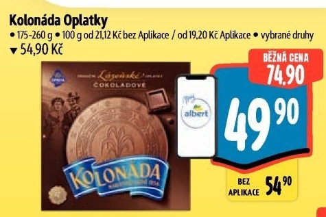 Lázeňské oplatky Kolonáda Opavia