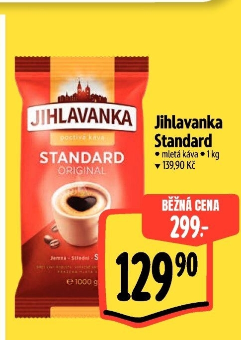 Mletá káva Standard Jihlavanka